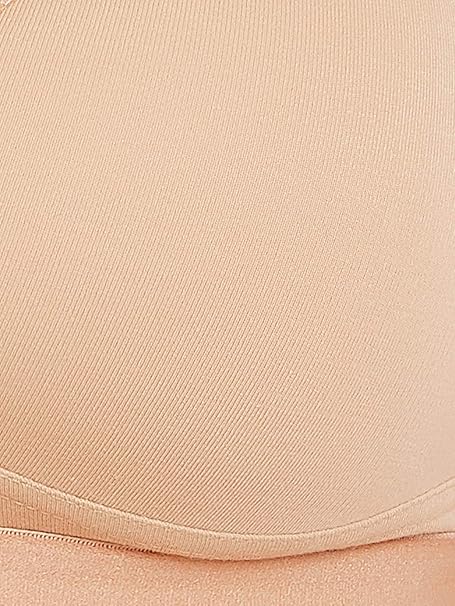 Clovia Cotton-Rich Non-Padded Full-Cup T-Shirt Bra – Wire-Free, Beige